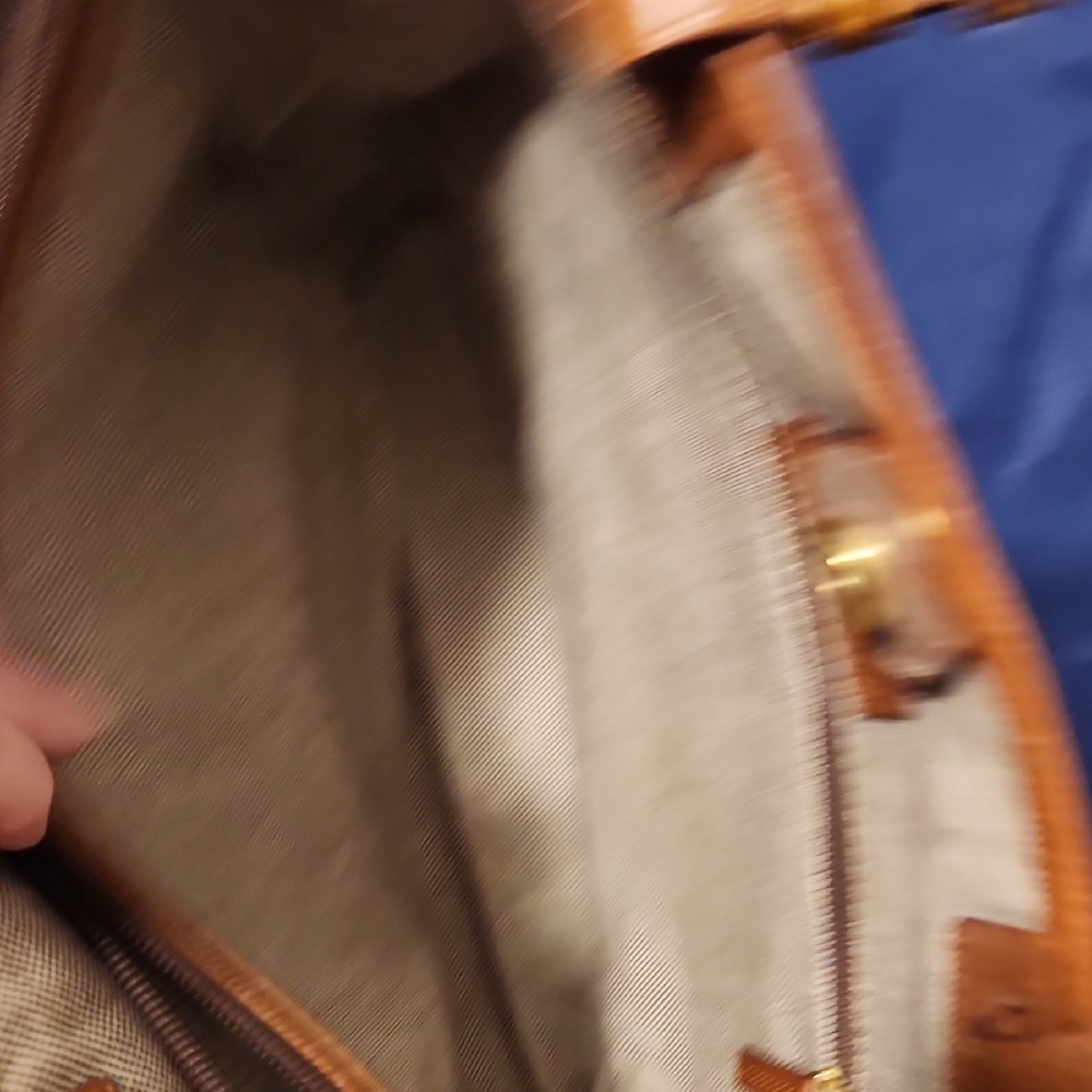 Dooney & Bourke Brown Tote Bag with Leather Trim - Picture 10 of 14